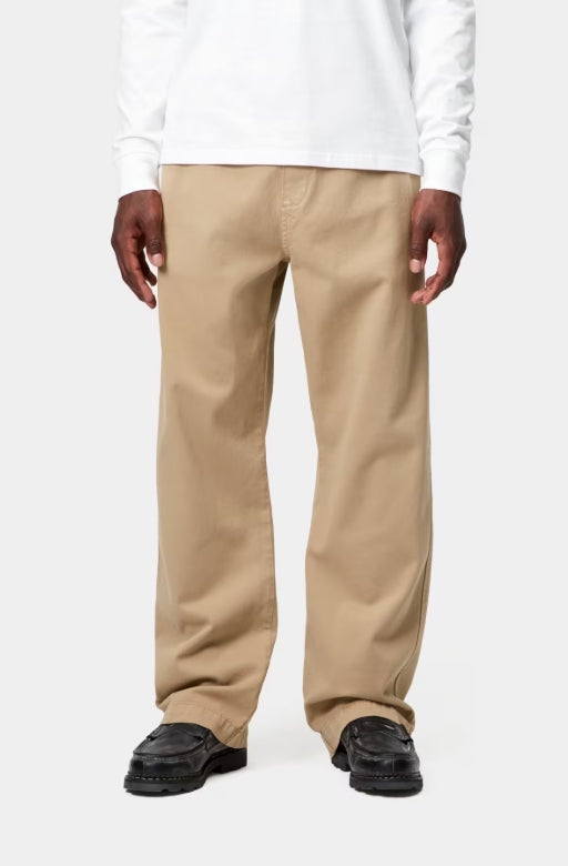 Carhartt Floyde Pant Leather – Calças de Sarja com Corte Relaxado