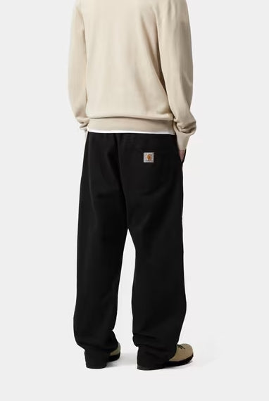 Carhartt Floyde Pant Black - Calças Chino de Sarja com Corte Relaxado
