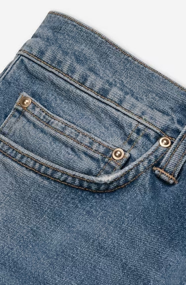 Calças de Ganga Stretch Carhartt Klondike Blue Worn Bleached – Denim 14 oz