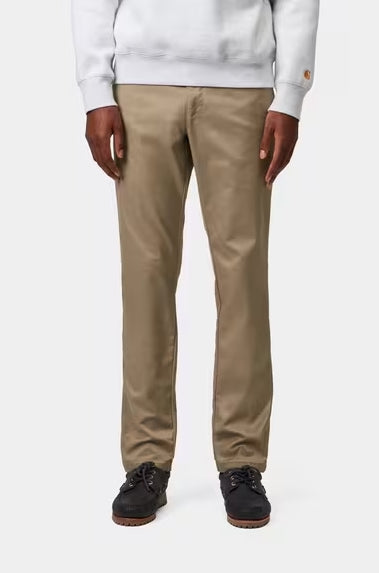 Carhartt Sid Pant Leather Rinsed – Calças Stretch com Acabamento Leather