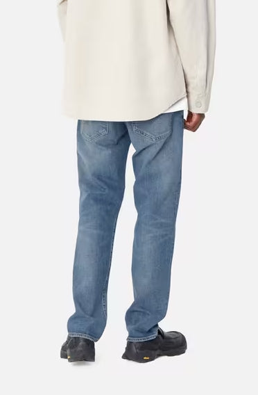 Calças de Ganga Stretch Carhartt Klondike Blue Worn Bleached – Denim 14 oz