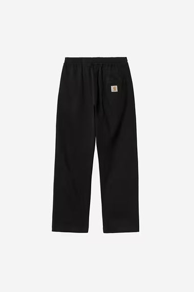 Carhartt Floyde Pant Black  - Calças Chino de Sarja com Corte Relaxado