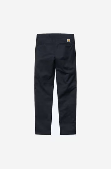Carhartt Sid Pant Leather Rinsed Dark Navy – Calças Stretch com Acabamento Leather
