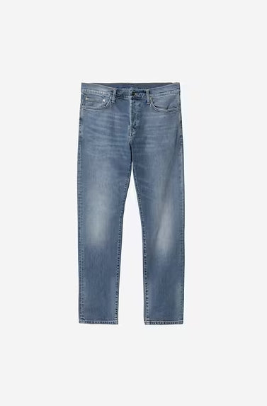 Calças de Ganga Stretch Carhartt Klondike Blue Worn Bleached – Denim 14 oz