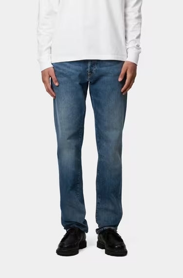 Calças de Ganga Carhartt Klondike Blue Mid Used Wash – Stretch Denim 14 oz